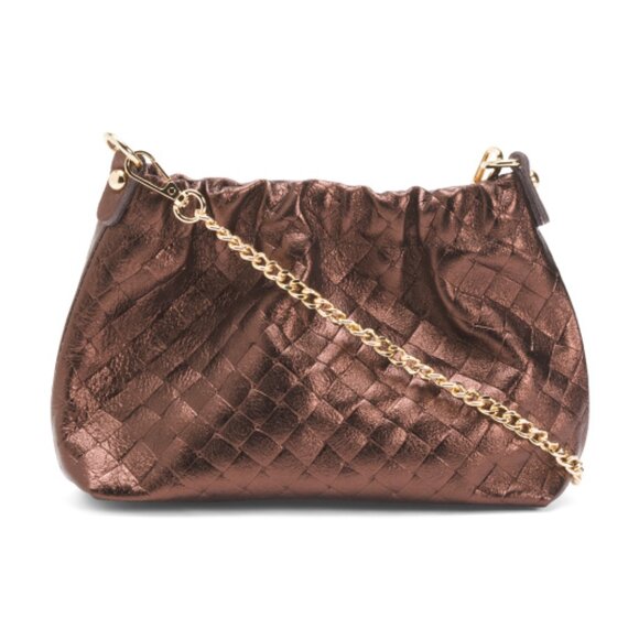Persaman New York Handbags - PERSAMAN NEW YORK Made In Italy Leather Quilted Shoulder Bag
